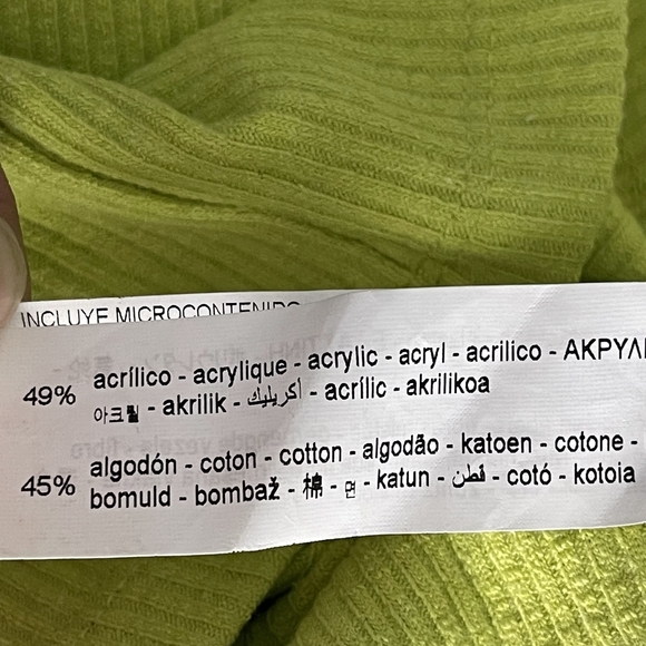 2/$30 NWT ZARA Ribbed Strappy Pinafore Dress Small Apple Green Mini #7346 - Picture 13 of 16